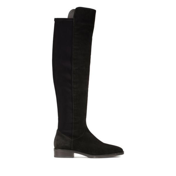 Clarks Womens Pure Caddy Knee High Boots Black | UK-1908245